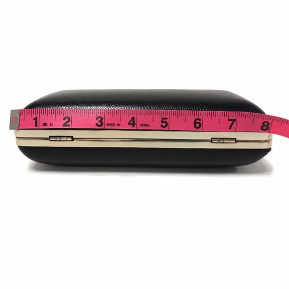 DVF Sutra Embossed Black Clutch - Picture 7 of 11